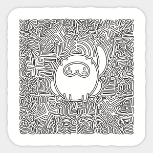 Squiggles kitty Sticker